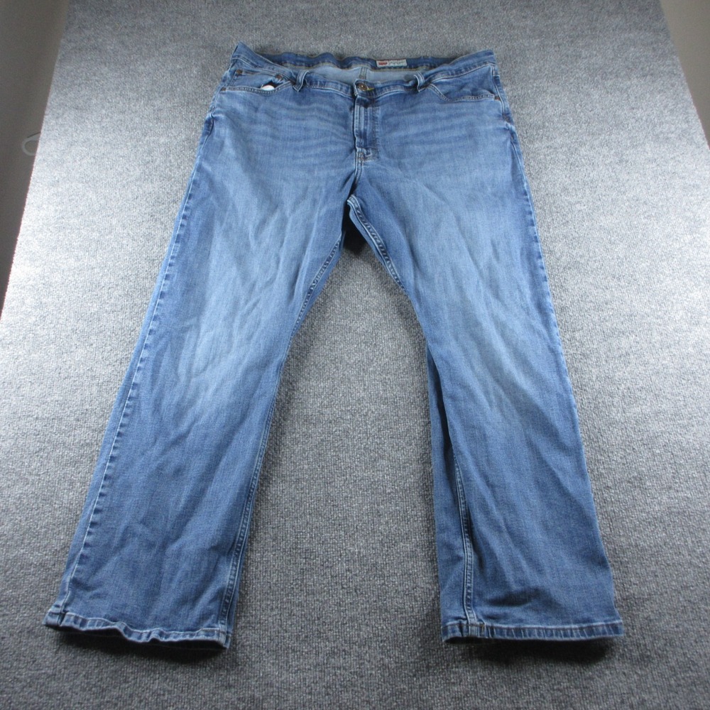Wrangler Jeans Mens 42x31 Blue Relaxed Boot Cut Medium Wash Western Cowboy Denim